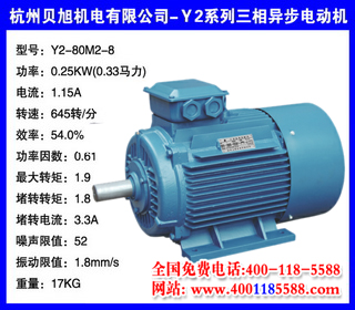 0.25KW ˼ Y3ϵ첽綯 Y3-80M2-8